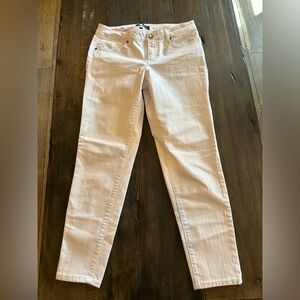1822 Denim Women's Light Cream Straight Leg Jeans